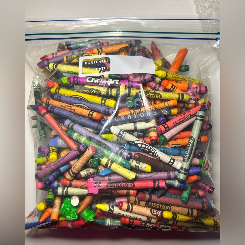 Crayola & others Crayons 3.5 Lbs Bulk Lot Used Misc Craft Melt‎ Broken Upcycle